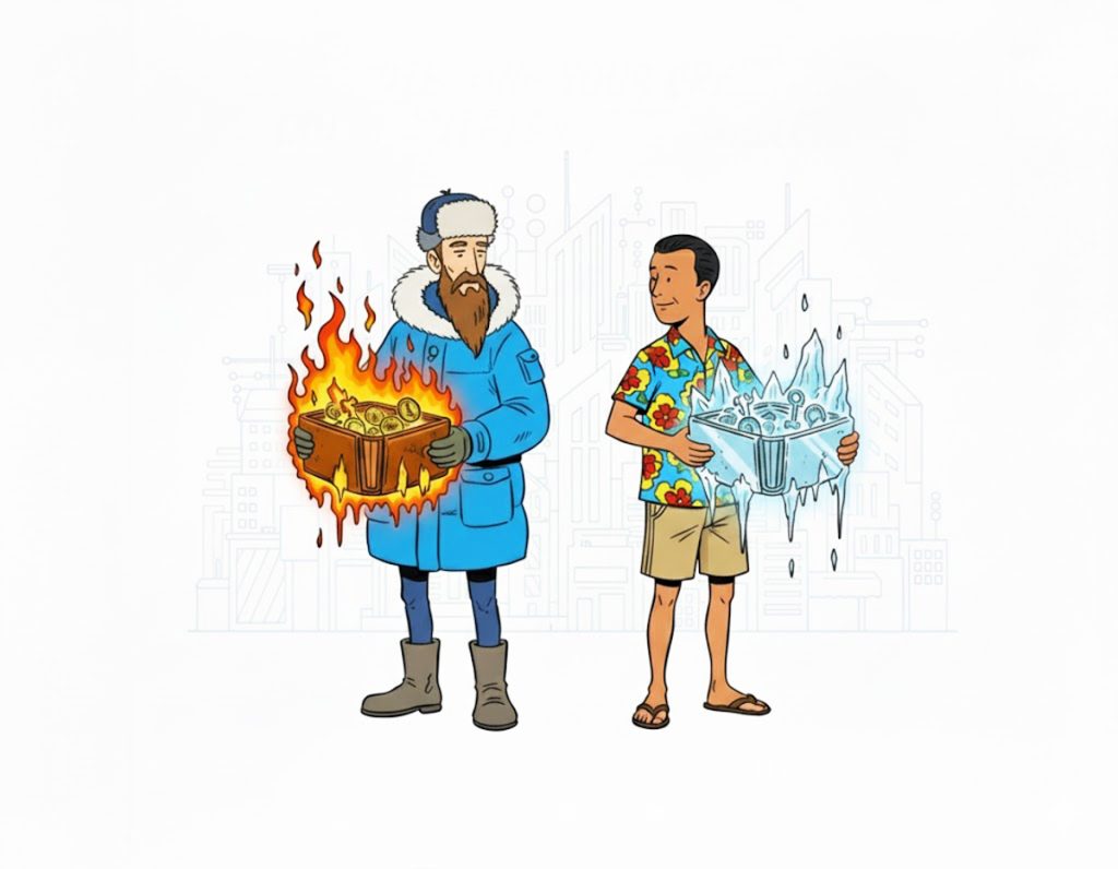 hot and cold crypto wallets 