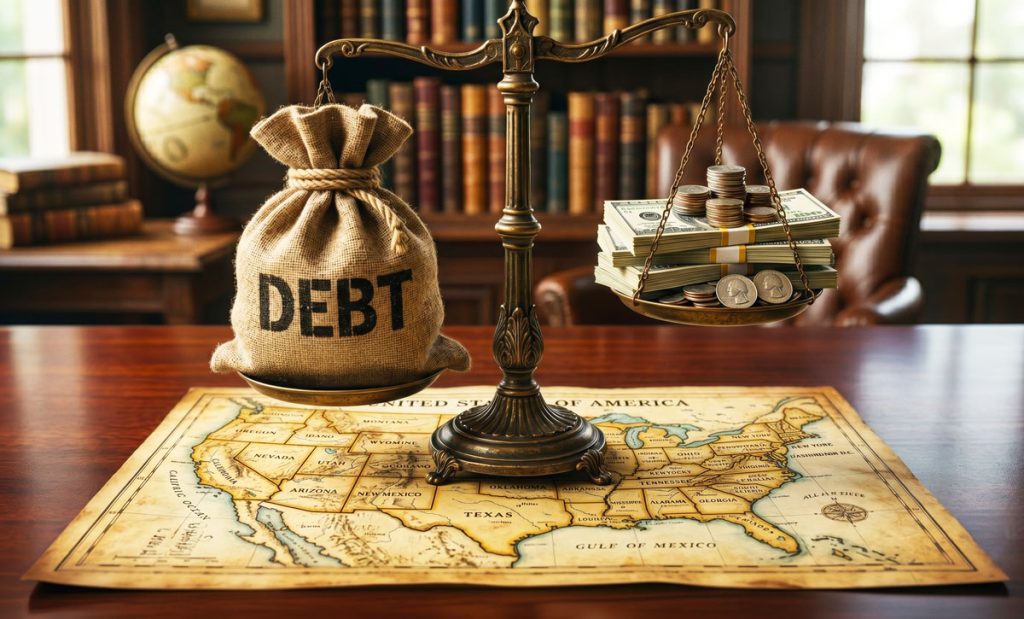 US Debt scale 