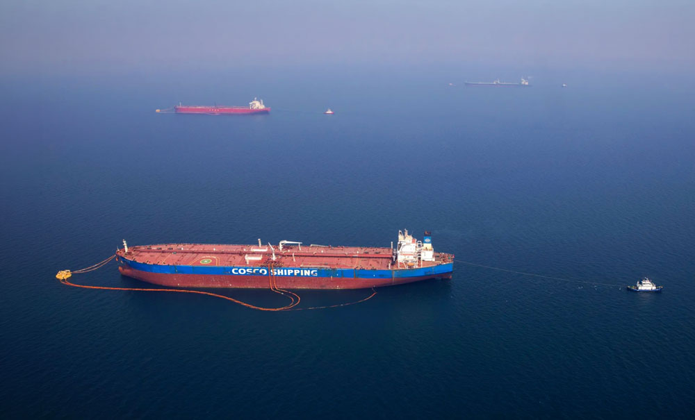 oil tanker at sea